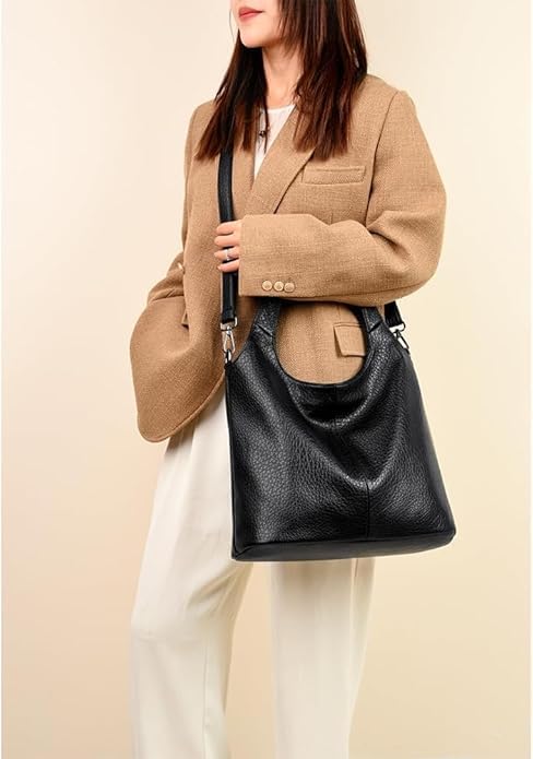 MUCHOVA Premium Handbag For Women Crossbody Bag For College Girl's Medium Size Black Brown Colour Sling Shoulder Bag For Ladies (Black) - Image 2