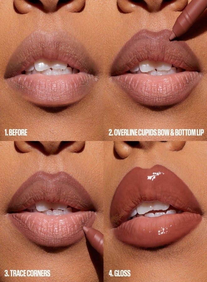 Huda Limited Edition Pink Kit Juicy Bombshell Lip Duo - Lip Pencil and Lip Gloss - Travel Size - Image 3