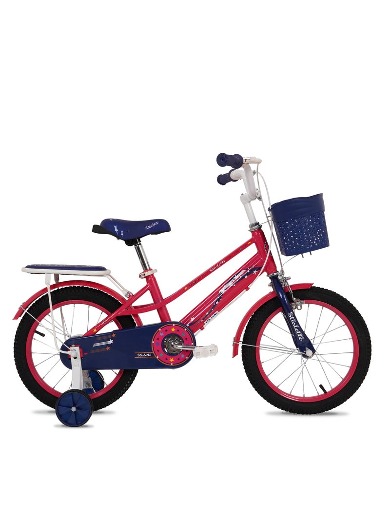 Vaux Starlette Road Bike || 16 Inch Wheel Size || For Kids || Adjustable Seat || Dark Pink - Image 1