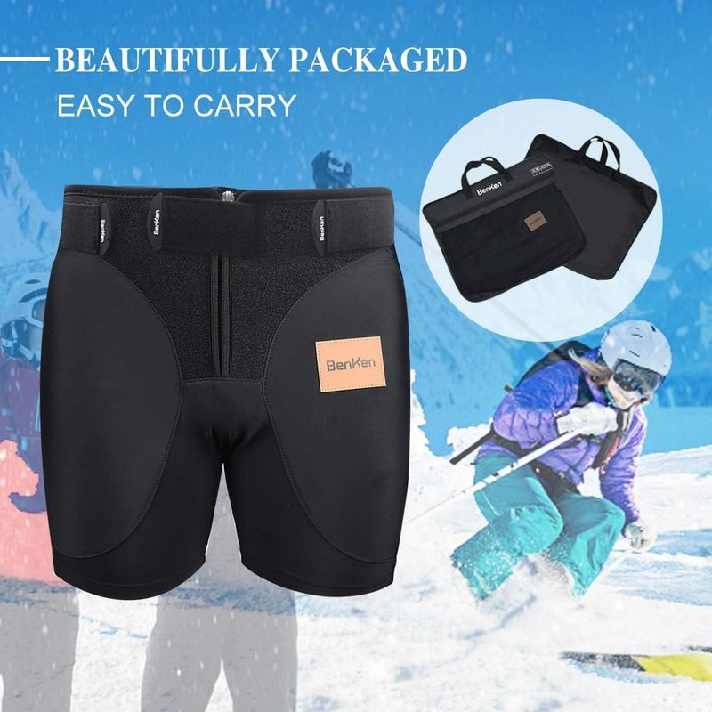 BenKen Butt Pads Snowboarding Impact Shorts Hip Protector for Men Women Protective Tailbone Padded Short Pants Skating Ski - Image 4
