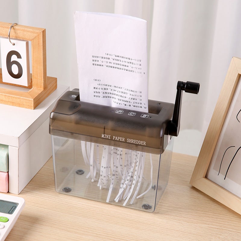 Desktop Home Manual Shredder Office Hand Paper Shredder A4 Paper File Strip Cutter - Image 4