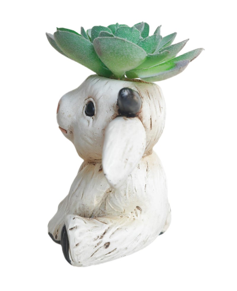 Eagrafts Succulents Plants Artificial, Mini Fake Succulents in Resin Cartoon Animal Goat Pot for Desk Livingroom Home Decoration Office Decor - Image 2