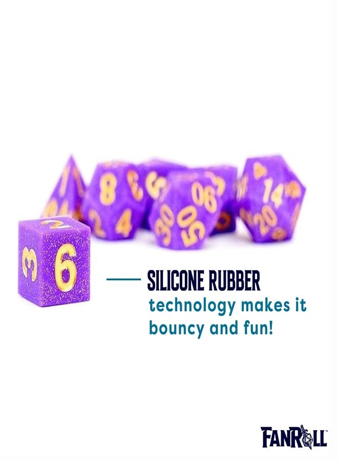 Metallic Dice Games MDG Sharp Edge Silicone Rubber Dice Set 16mm - Regal Ricochet - Image 2