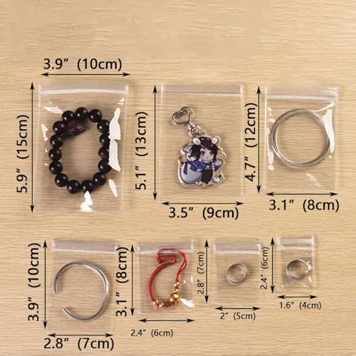 Loaengeo Small plastic bag, suitable for sealing pills and jewelry collection at home, transparent PVC bag (size 2.4x3.1''inches/100 pieces) - Image 3