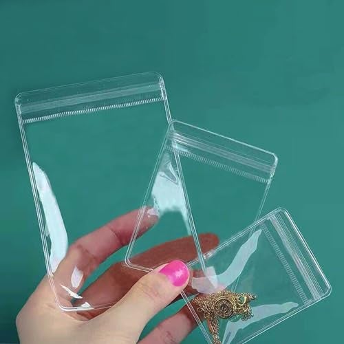 Loaengeo Small plastic bag, suitable for sealing pills and jewelry collection at home, transparent PVC bag (size 2.4x3.1''inches/100 pieces) - Image 1