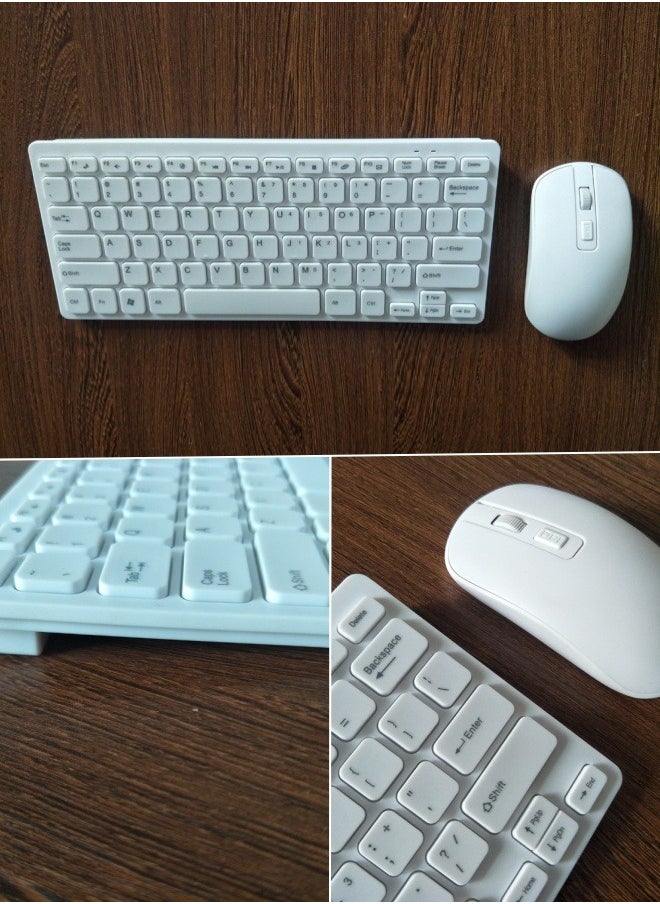 beteno Wireless keyboard and mouse set silent mini notebook external chocolate office wireless set  - Image 3