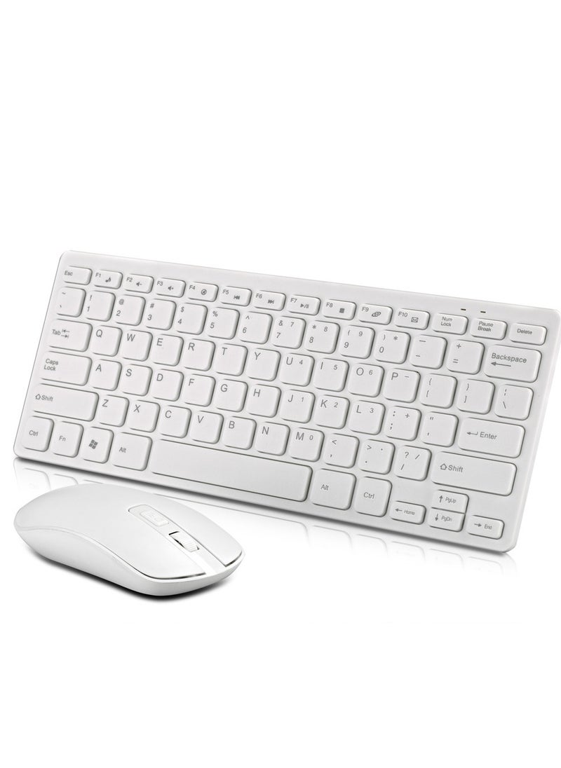 beteno Wireless keyboard and mouse set silent mini notebook external chocolate office wireless set  - Image 1