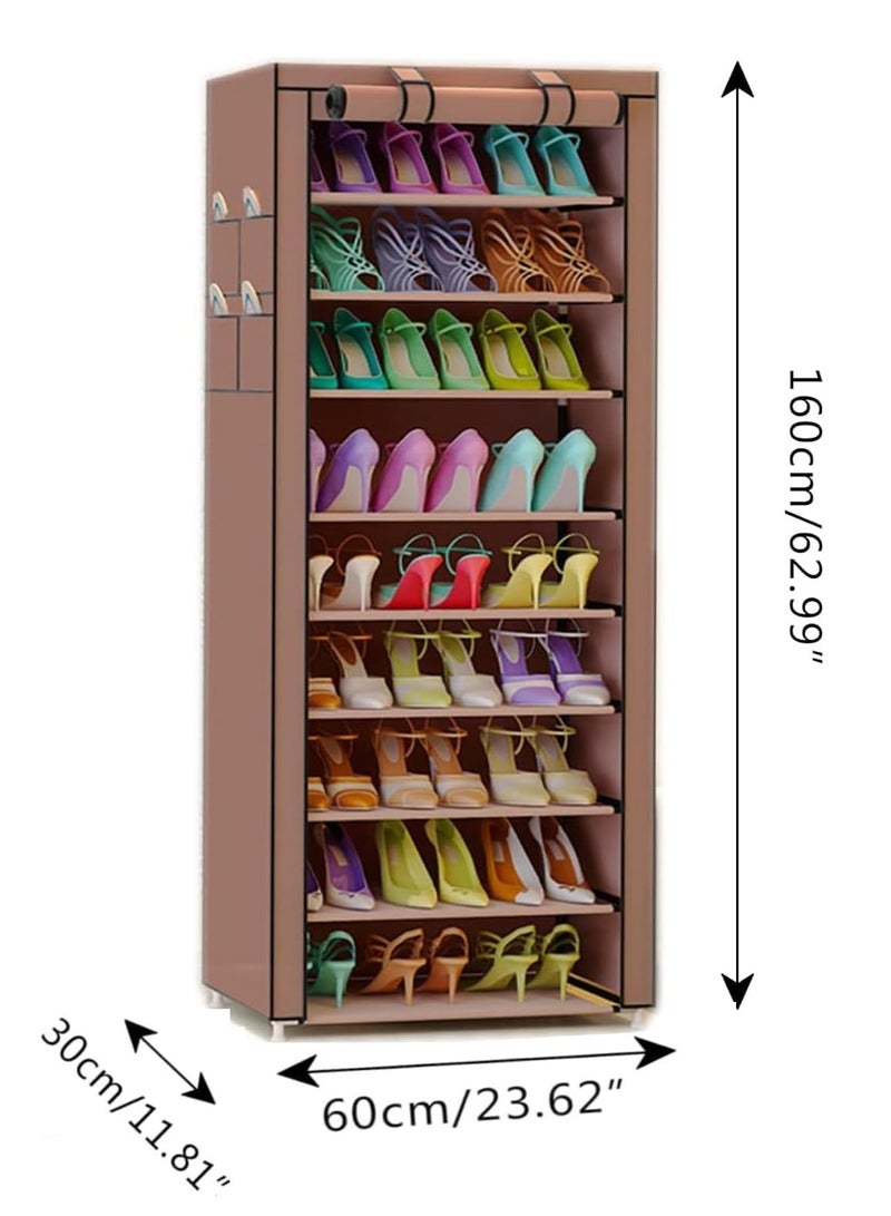 رف أحذية 10 طبقات، رف أحذية، للخزانة - Image 4