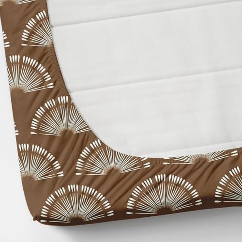 NEW LEAF Pure Cotton All Round Elastic Fitted Bedsheets for Double Bed with 2 Pillow Covers 220tc Supersoft |Wrinkel-Free Size - 72x78+10 inches, Brown - Image 2