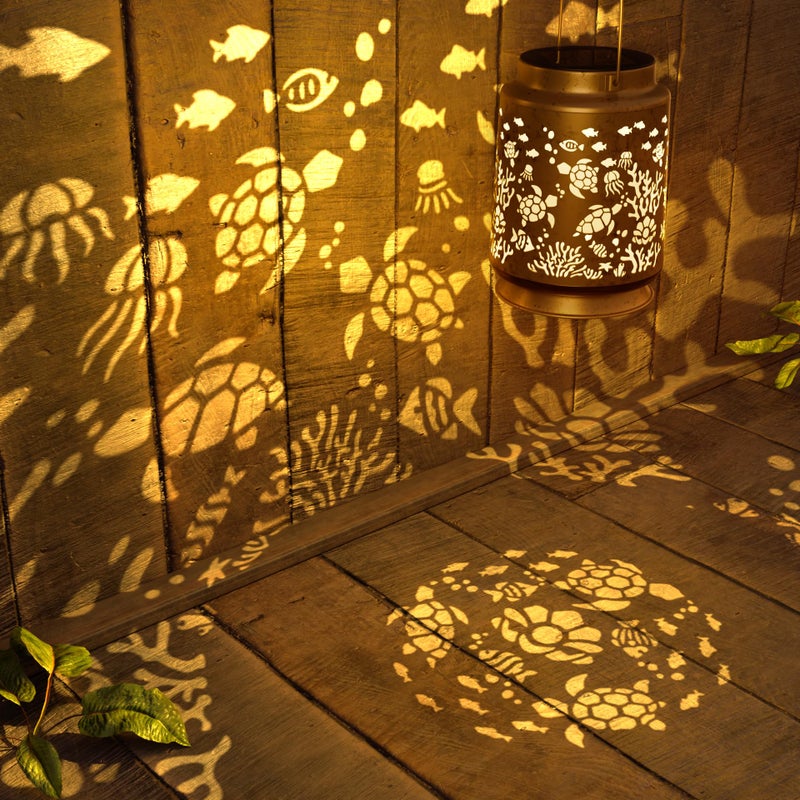 Miggley Sea Turtle Solar Lantern for Garden Outdoor Decor â€“ Hanging Metal Light Decoration for Patio, Yard, Lawn, Pathway, Backyard â€“ Birthday Gift for Mom, Women, Grandma - Image 2