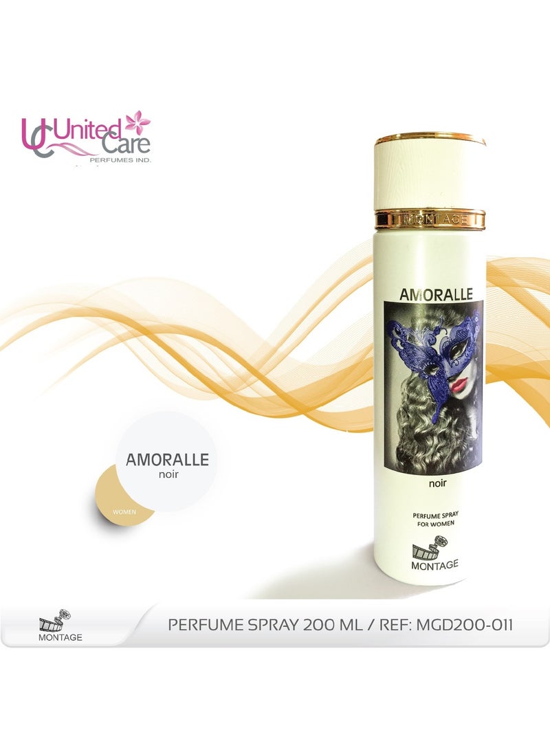 montage Amoralle Noir Perfume Spray For Women 200 ML - Image 1