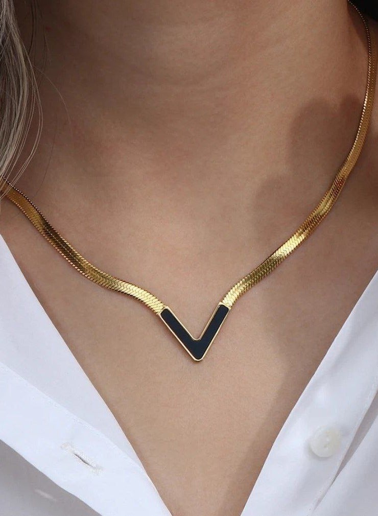 رضوى عزام اختيار الكل قلادة سلسلة ذهبية للنساء قلادة طبقات ذهبية للفتيات المراهقات أشياء عصرية هدايا عيد الميلاد هدايا مجوهرات عناصر التخليص - Image 1