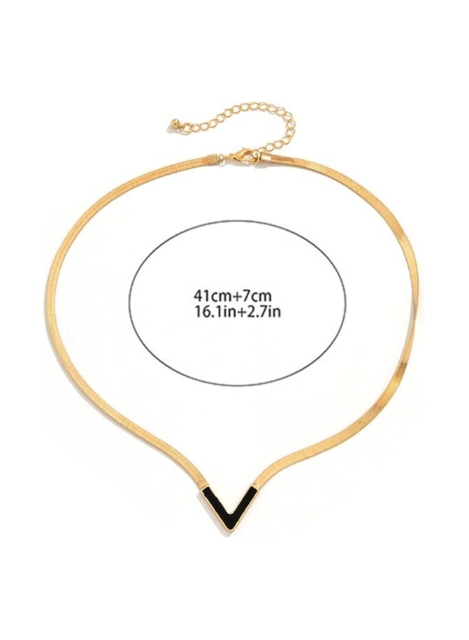 رضوى عزام اختيار الكل قلادة سلسلة ذهبية للنساء قلادة طبقات ذهبية للفتيات المراهقات أشياء عصرية هدايا عيد الميلاد هدايا مجوهرات عناصر التخليص - Image 3