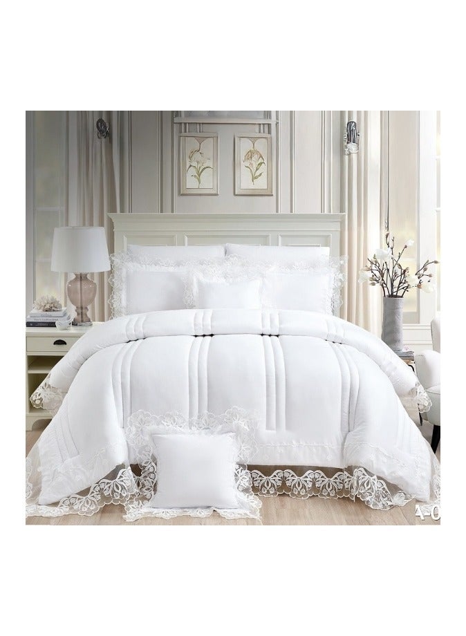 RedRose Nafas Nafrouns Bedspread Fits a Bed Mattress 140 x 200 cm, Set of 5 Pieces, Quilt Size 170 x 230 cm