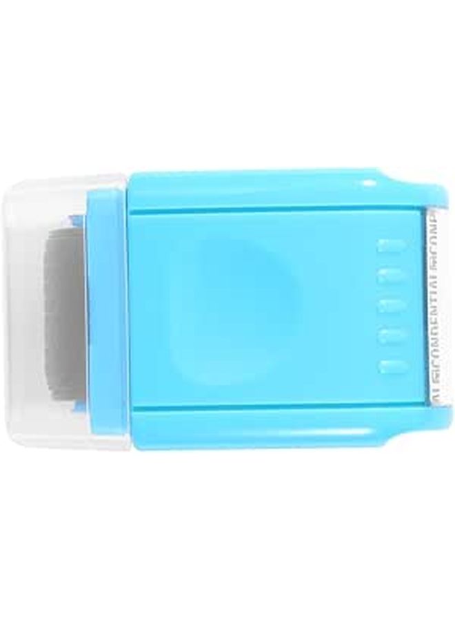 Blue Mini Self Inking Stamp Roller For Privacy Protection Data Security - Image 1