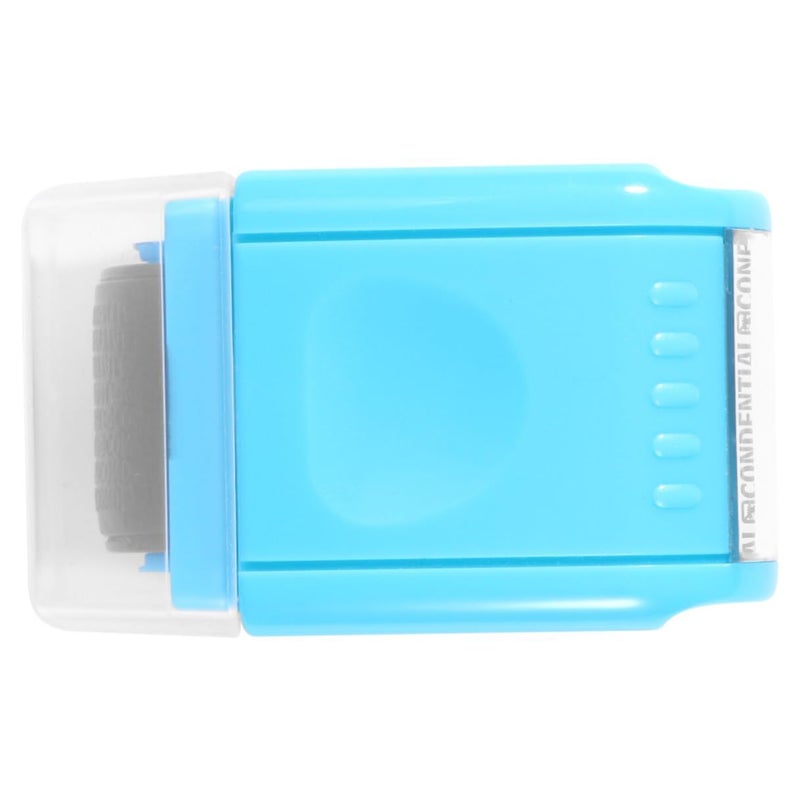 Blue Mini Self Inking Stamp Roller For Privacy Protection Data Security - Image 2