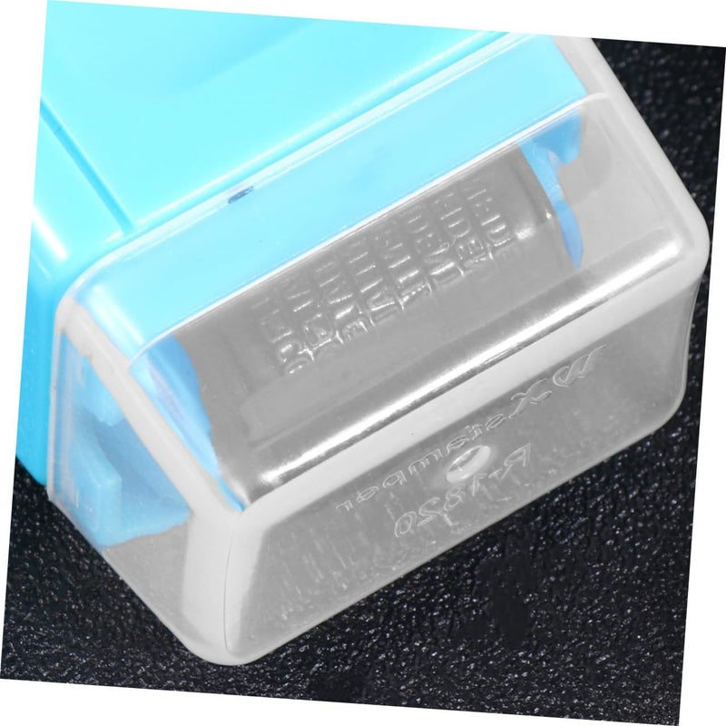 Blue Mini Self Inking Stamp Roller For Privacy Protection Data Security - Image 4