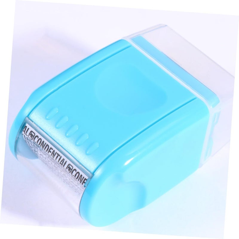 Blue Mini Self Inking Stamp Roller For Privacy Protection Data Security - Image 3