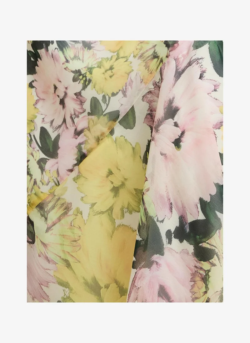 French Connection  Women's Yellow Multi Carla Emina Chiffon Skirt for Women | Best Price UAE