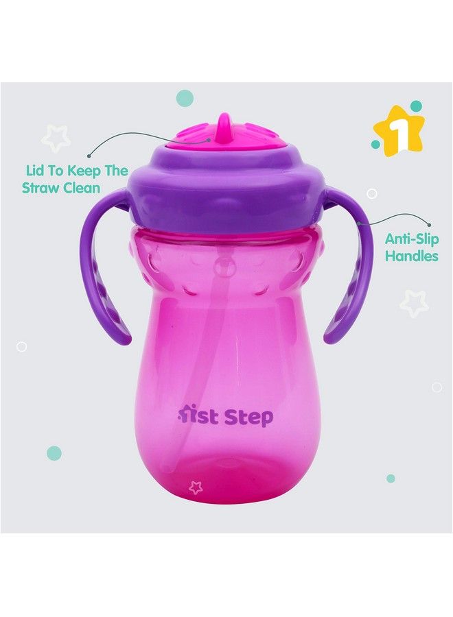 1st Step Bpa Free Straw Sipper Cup With Twin Handle (Pink) - Image 5