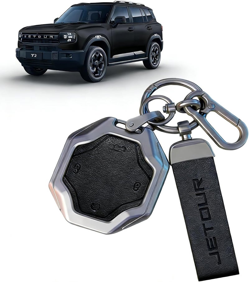 Jetour Traveller T2, Key Fob Protectors Compatible Car Keychain with, Jetour T2 Accessories & Durable Alloy Key Case Anti Fall and Wear-resistant,Alloy Key Wraps Encase Car Keys - Image 1