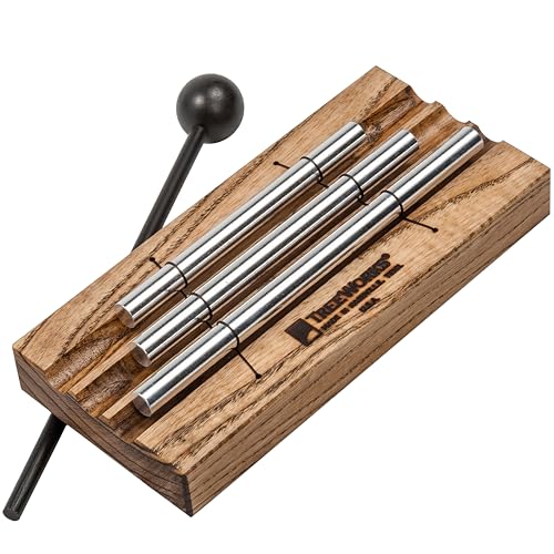 TreeWorks Chimes Energy Chime, 3 Notes –– MADE IN U.S.A. –– For Meditation, Classrooms, Sound Healing or Yoga, Includes Mallet - Image 1
