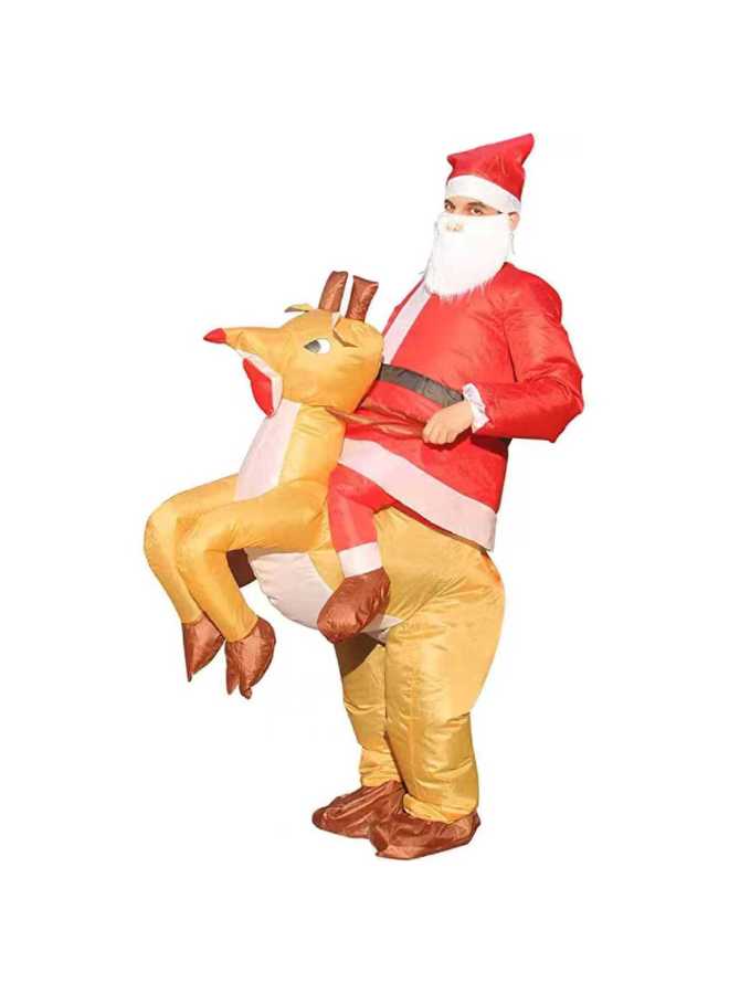 Clothing  Party Inflatable Tree Riding Elk Inflatable Suit Santa Claus Inflatable Suit-Color:Santa Claus Back Adult Size 150-190cm - Image 5