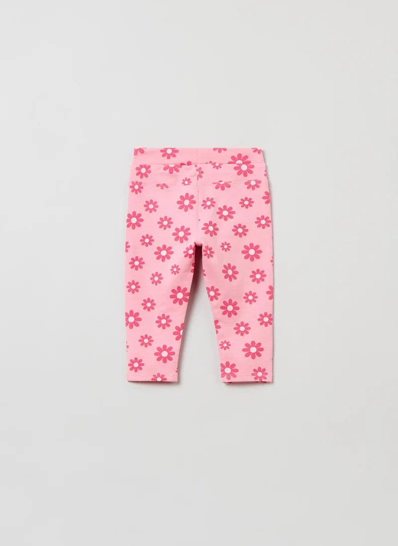 او في اس OVS Treggings With Daisy Print