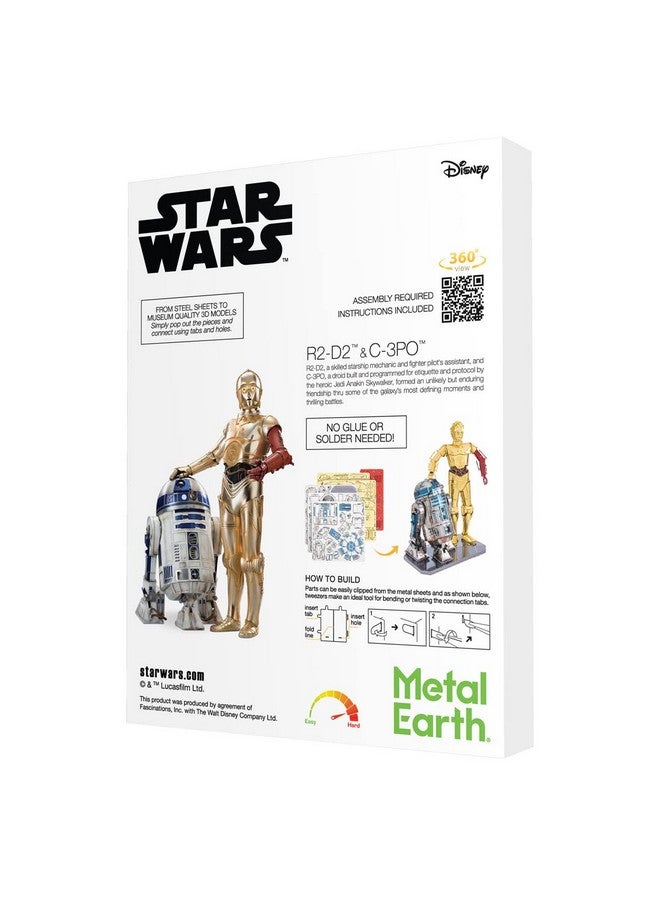 Fascinations Fascinations Metal Earth Star Wars R2-D2 and C-3PO 3D Metal Model Kit Box Set, 14 Jahre to 99 Jahre  - Image 3