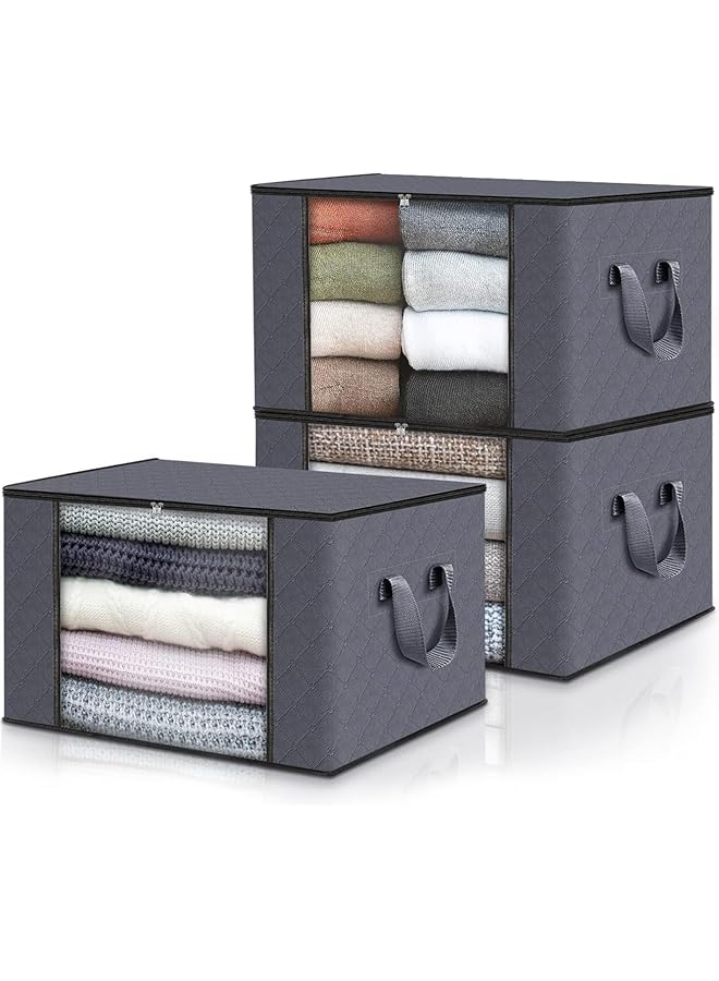 Green Tiger 3pcs Clothes Storage Box, Wardrobe Jeans Organizer, Visible Drawer Organizers for Clothing, Foldable Closet Storage Basket, Washable Drawer Box for Clothing, T-Shirt, Pants, Sweaters & Books (3Pcs)