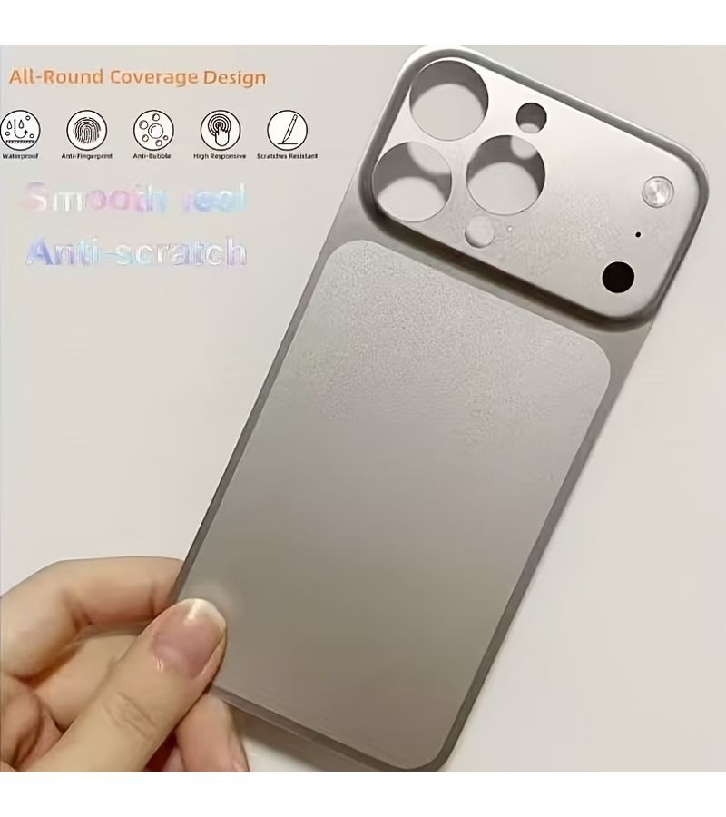 2 Packs Compatible iPhone 13 14 15 16 Pro Pro Max Convert 14 Pro Max to 17 Pro Max Full Coverage Back Cover Kit Upgraded Orange Easy Installation Anti Fingerprint Scratch Resistant - Image 4