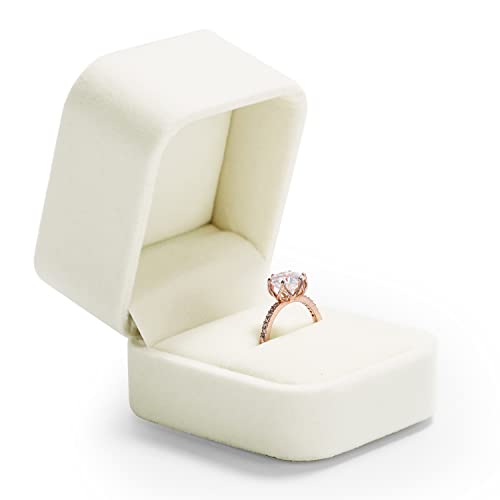 Oirlv Ring Box Wedding Day For Women Velvet Jewelry Box For Engagement Ring Boxes For Proposal - Image 1
