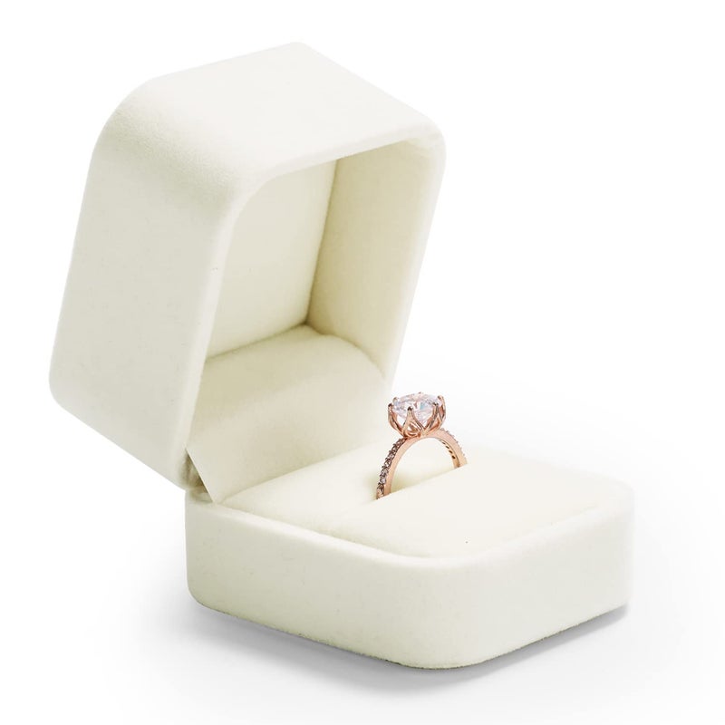 Oirlv Ring Box Wedding Day For Women Velvet Jewelry Box For Engagement Ring Boxes For Proposal - Image 2