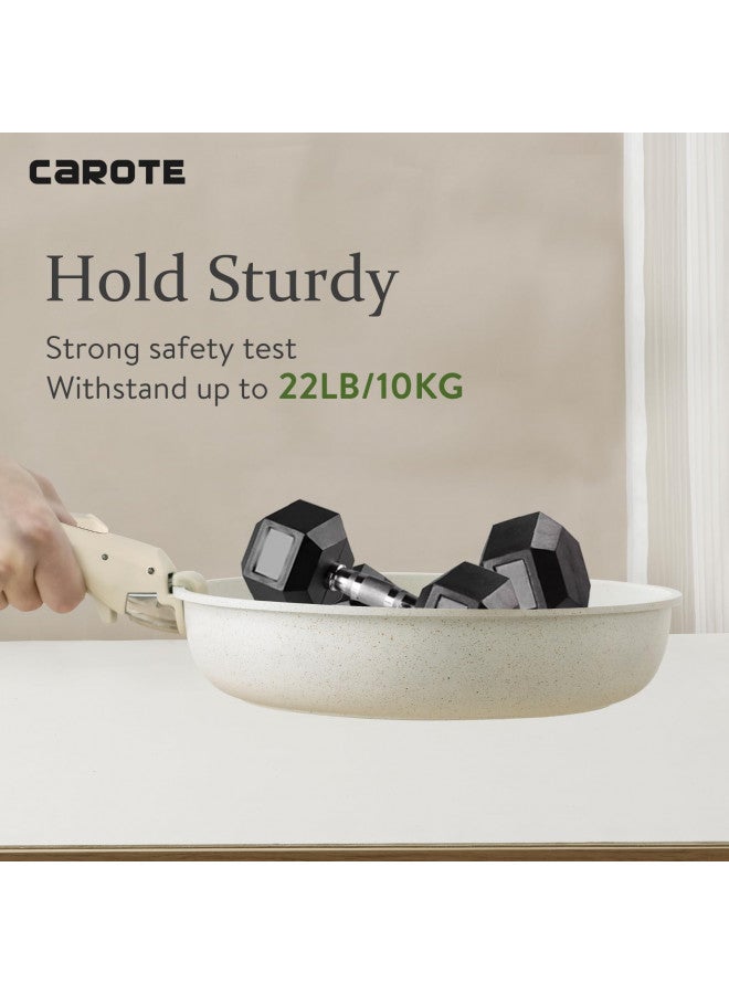 CAROTE CAROTE Removable Handle, Handle for Detachable Removable Cookware,Universal Pot Handle,Suitable for All Cookware, Cream White  - Image 4