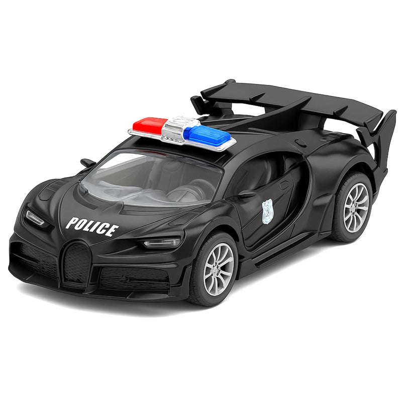 VGRASSP 1:32 Scale Mini Die Cast Sports Police Car Toy for Kids with Pull Back Action - Off-Road Scale Model with Rubber Tires, Realistic Design Openable Doors - Color As Per Stock - Image 5
