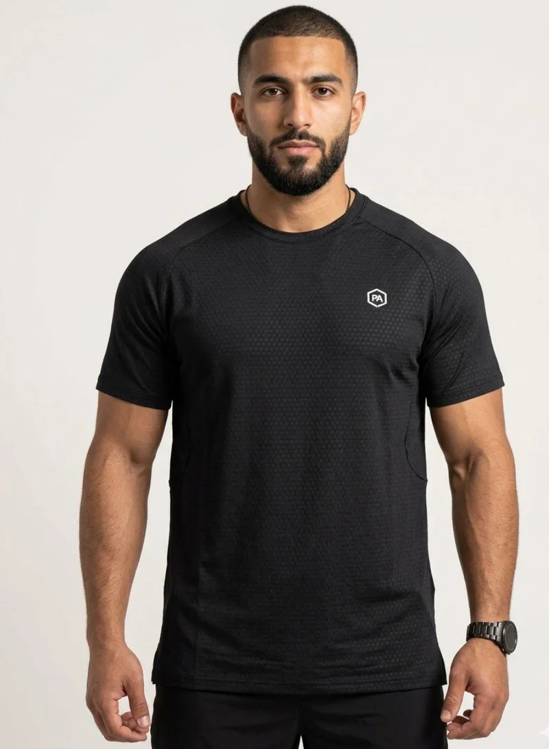 Prima Ace Men's Running Top Luxury Soft T-Shirt Black