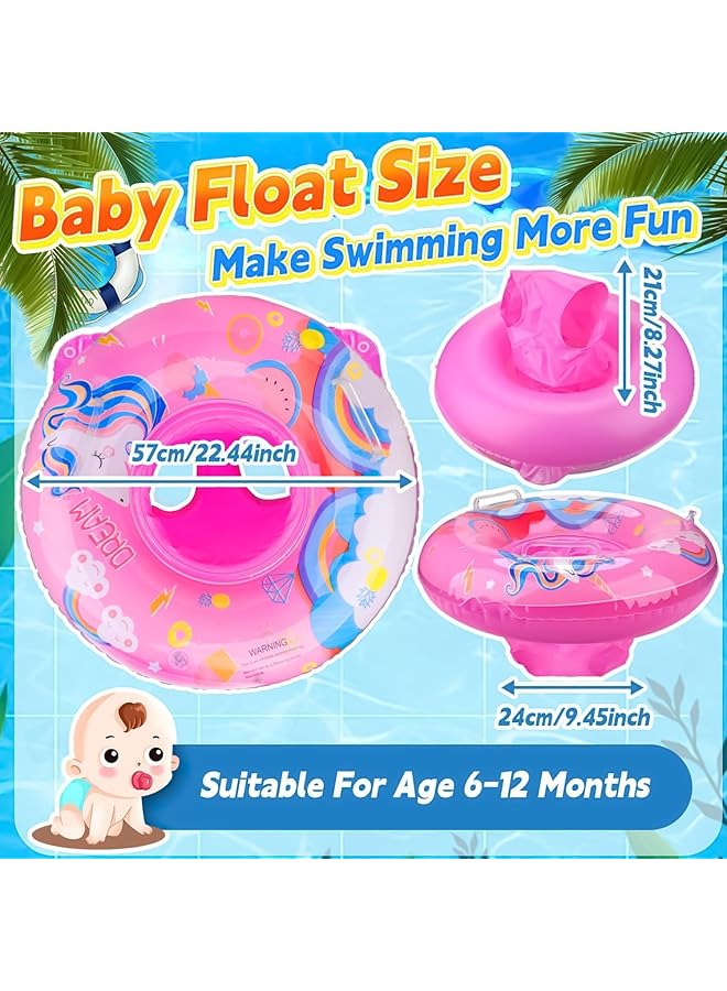 KASTWAVE Inflatable Baby Swimming Float Pool Float For 6 36 Months Baby Girl With Seat Inflatable Baby Float Swimming Ring For Infant Toddler Kids 1 3 Years (Unicorn) - Image 3