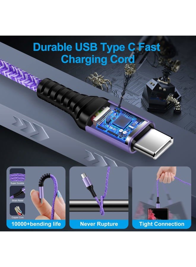 ANDHOT USB to USB C iPhone 16 Charger Cable Fast Charging Cord for iPhone 16e, 16 Pro Max, 16 Pro, 16 Plus, 16, 15 Pro Max, 15 Pro, 15 Plus, 15, 4Pack 3FT Type A to C i Phone 16e Car Charging Power Cords - Image 4