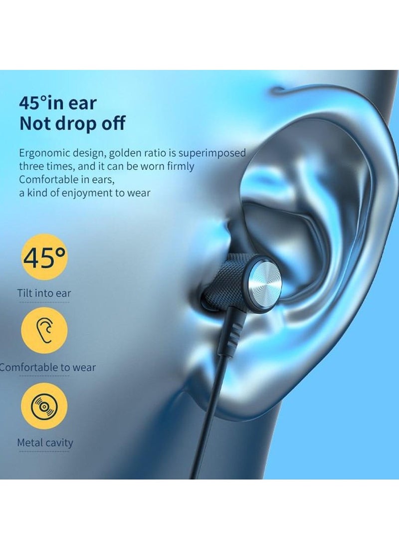 New Neck-hanging Ultra-long Battery Life Wireless Bluetooth Sports headset Large Battery Earphones (Black)  - Image 2