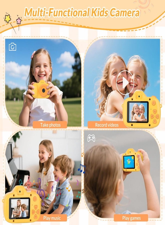 Mafiti Kids Camera,26MP HD Mini Selfie Digital Camera for Kids,Toddler Camera 1080P Video,Outdoor Toy for Holiday,Birthday Xmas Gift for 3-8 Years Old Girl Boy (Orange) - Image 3