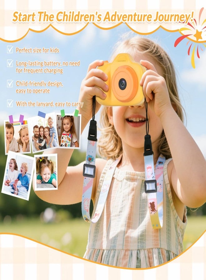 Mafiti Kids Camera,26MP HD Mini Selfie Digital Camera for Kids,Toddler Camera 1080P Video,Outdoor Toy for Holiday,Birthday Xmas Gift for 3-8 Years Old Girl Boy (Orange) - Image 5