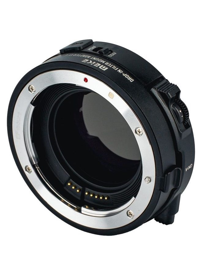 Meike - MK-EFTE-C VND Metal Auto-Focus Mount Lens Adapter with Drop-in Variable ND and Clear UV Filters Converter for Canon EF/EF-S Lenses to Sony E Mount Cameras A9 A7III A7II A7 A7R3 A7R4 - Image 1