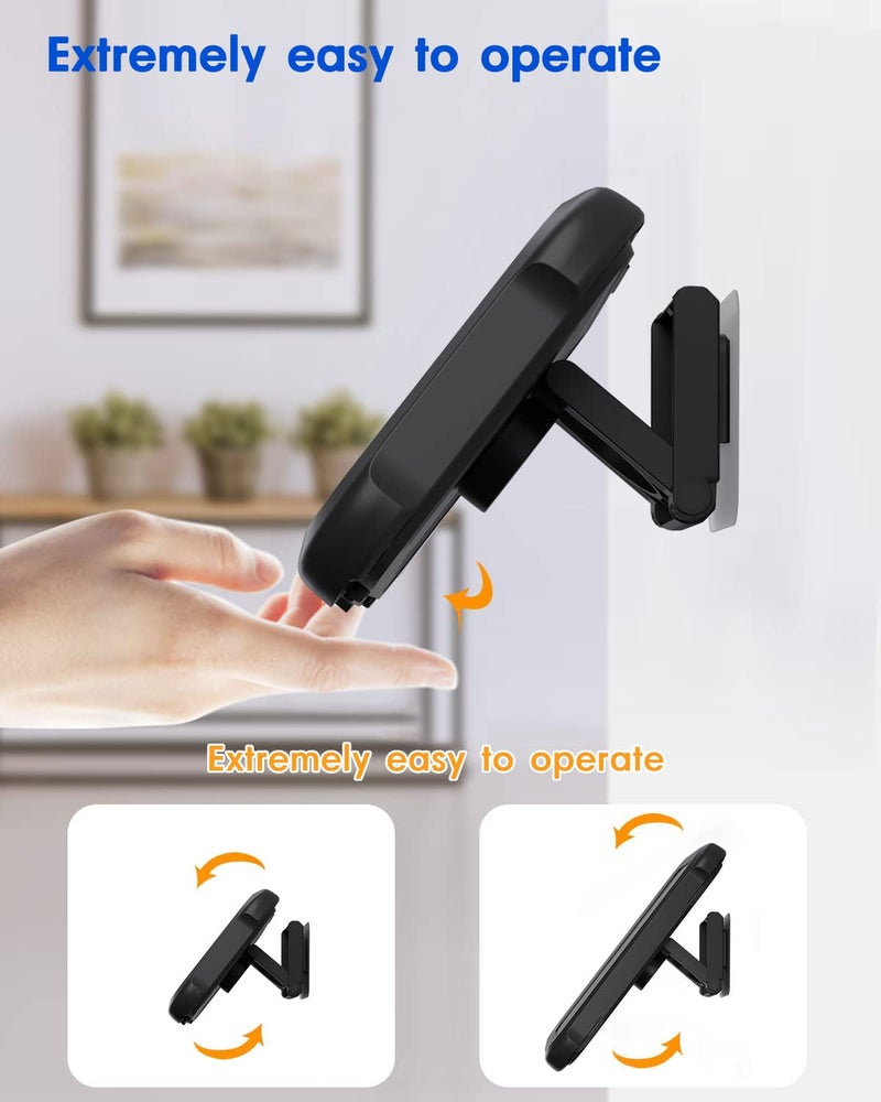 Mistriddle Waterproof Shower Phone Holder with 360Â° Rotation, Angle Adjustable, Wall Mounted Phone Holder for Bathroom Mirror Bathtub Kitchen, Up to 6.8 Inch (Black) - Image 4
