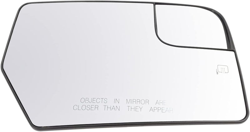 TRQ Passenger Side Heated Spotter Mirror Glass with Backing Plate Compatible with 2012-2017 Ford Expedition, 2012-2014 Lincoln Navigator FO1325160 CL1Z17K707A - Image 1