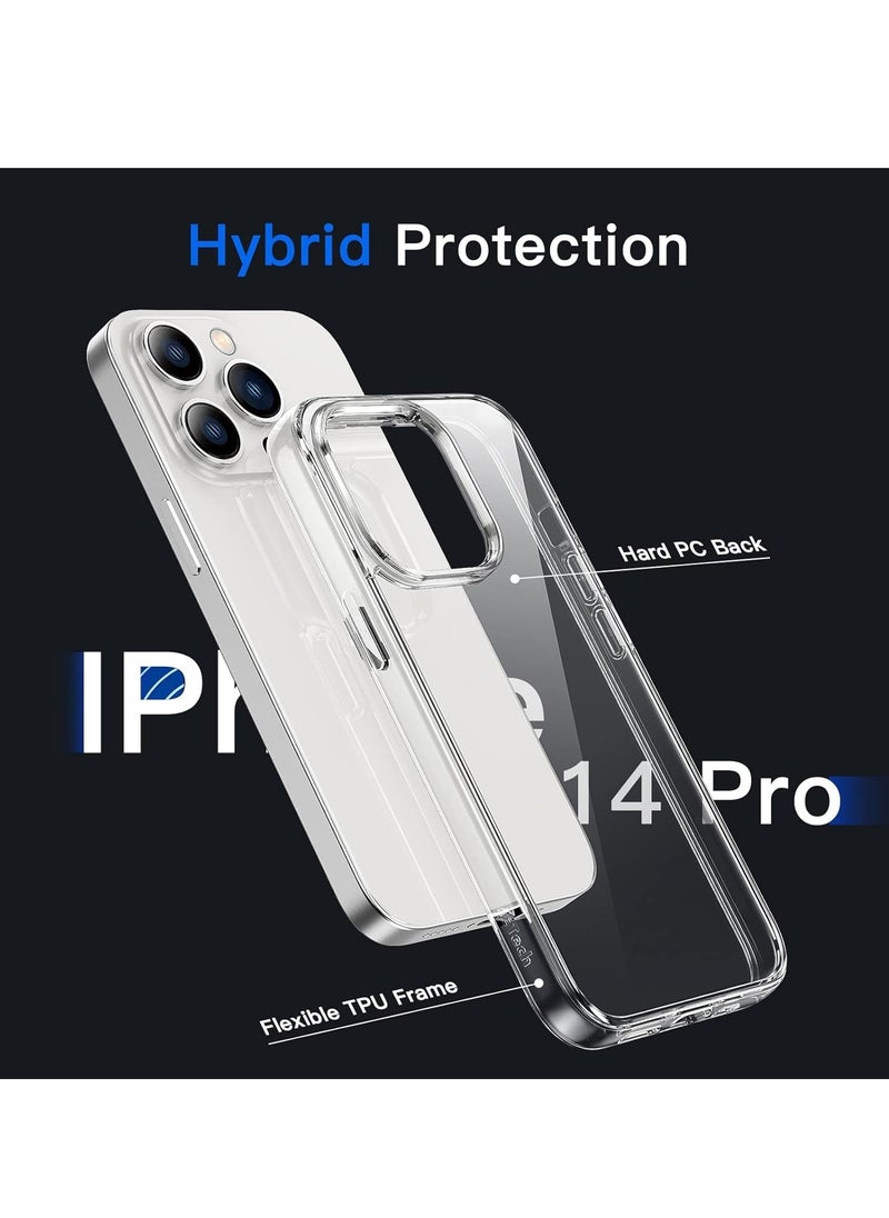 Generic Case for iPhone 14 Plus 6.7 inch Shock Absorption Cover Anti Scratch Clear Back TPU PC  - Image 2