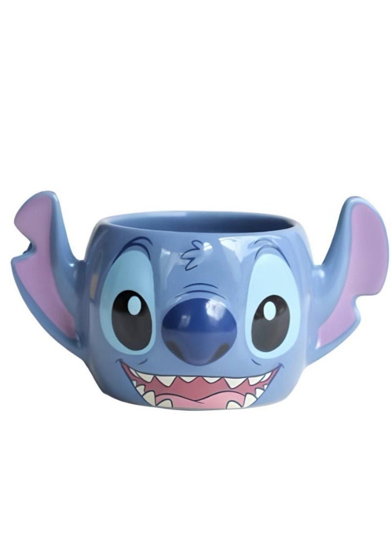 3D Ceramic Mug with Stitch Character Design | Cute Cartoon Coffee Mug | Perfect for Gifts and Hot or Cold Drinks