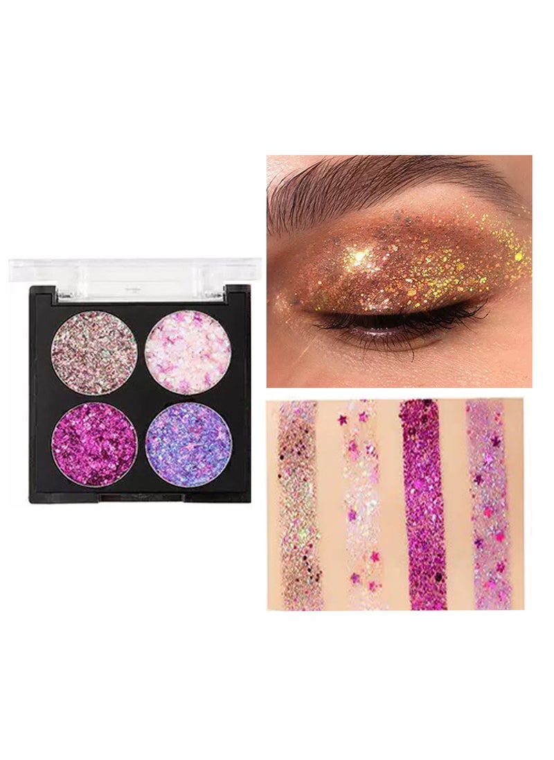Handaiyan - 4 Color Glitter Eye Shadow Palette - Image 1