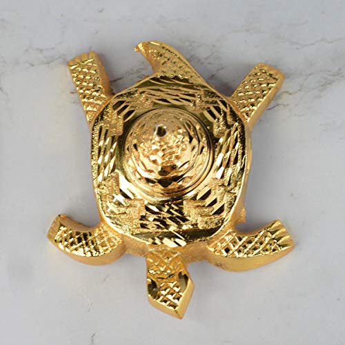 Crystu Shree Yantra on Tortoise/Kurma Sumeru Shree Yantra/Kacchua Turtle Shree Yantra for Good Luck and Prosperity (Color : Golden) - Image 4