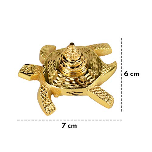 Crystu Shree Yantra on Tortoise/Kurma Sumeru Shree Yantra/Kacchua Turtle Shree Yantra for Good Luck and Prosperity (Color : Golden) - Image 5