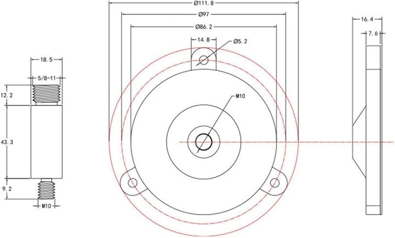 Rugged Plastic Outdoor GNSS Antenna Base With 5 8 Inch Thread GPS Mounting Bracket - Image 3